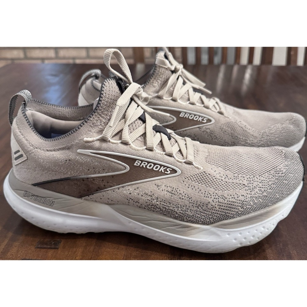 Brooks Glycerin StealthFit 21 Mens Athletic Shoes 10.5 Chateau Grey/Forged Iron